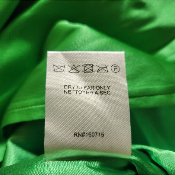 Retrofete Margot Dress Green Size Medium Silk Blend Open Back NWT - Picture 14 of 14